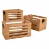 Sandėliavimo dėžės Alexandra House Living Ruda Eglės mediena 17 x 15 x 28 cm 25 x 13,5 x 14 cm 22 x 10,5 x 13 cm 3 Dalys