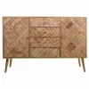 Sivupöytä Alexandra House Living Ruskea Paolownia wood 40 x 81 x 120 cm