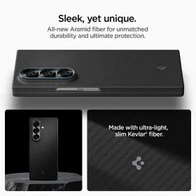 Spigen Airskin Aramid - Case for Samsung Galaxy Z Fold 7 (Black)