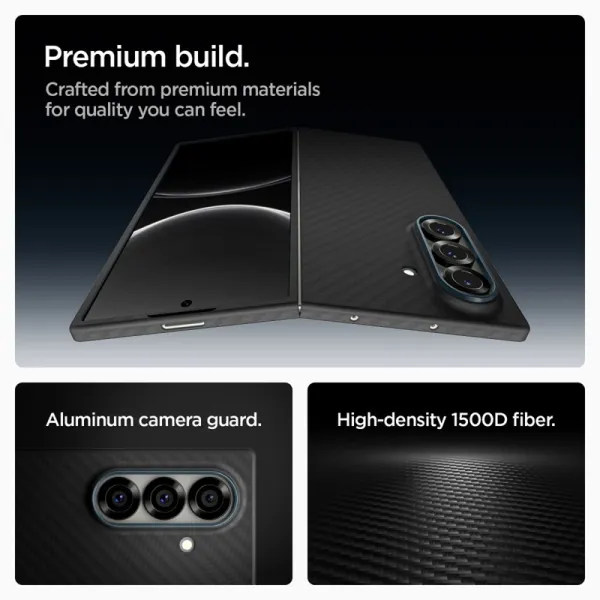 Spigen Airskin Aramid - Case for Samsung Galaxy Z Fold 7 (Black)