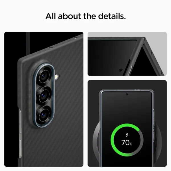 Spigen Airskin Aramid - Case for Samsung Galaxy Z Fold 7 (Black)