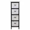 Тумба с ящиками Alexandra House Living Белый Чёрный Древесина павловнии 32 x 81 x 26 cm