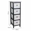 Chest of drawers Alexandra House Living White Black Paolownia wood 32 x 81 x 26 cm
