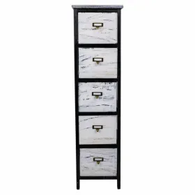 Lipasto Alexandra House Living Valkoinen Musta Paolownia wood 32 x 98 x 26 cm