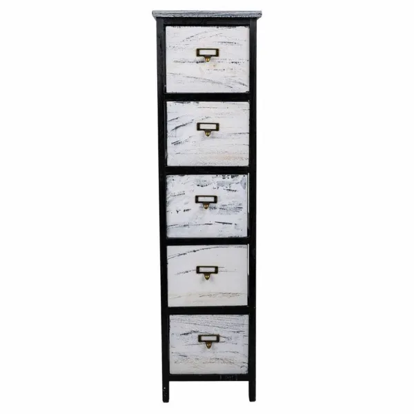 Komoda Alexandra House Living Balta Juoda Paulovnijos mediena 32 x 98 x 26 cm