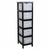 Lipasto Alexandra House Living Valkoinen Musta Paolownia wood 32 x 98 x 26 cm