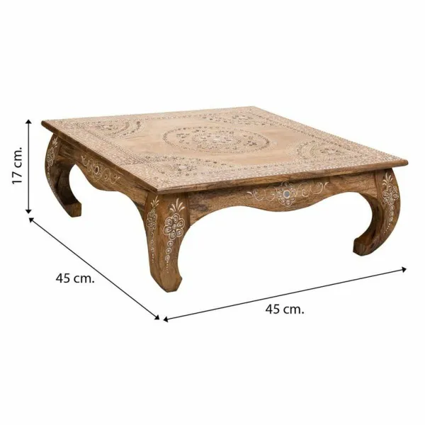 Šoninis staliukas Alexandra House Living Balta Natūralus 45 x 17 x 45 cm