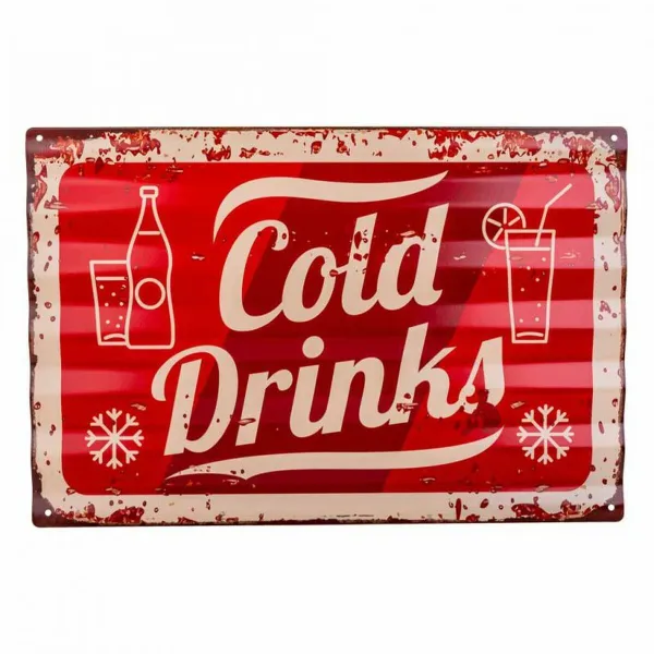 Пластина настенной розетки Alexandra House Living Cold Drink Железо 59 x 1 x 40 cm