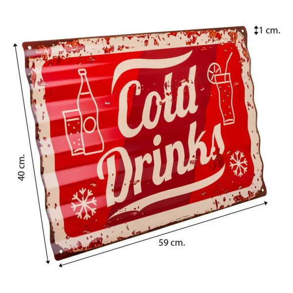 Sienas plate Alexandra House Living Cold Drink Dzelzs 59 x 1 x 40 cm