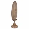 Candlestick Alexandra House Living Golden Iron 16 x 60 x 17 cm Feathers