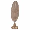 Candlestick Alexandra House Living Golden Iron 16 x 60 x 17 cm Feathers