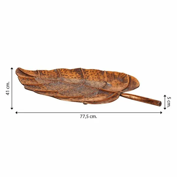 Galda rotājums Alexandra House Living Bronza Dzelzs 41 x 5 x 77 cm Lapa