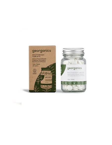 Mouthwash Georganics Tablet Tea tree 180 Units