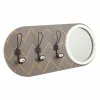 Coat rack with mirror Alexandra House Living Grey Fir wood MDF Wood 5 x 30 x 60 cm