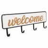 Настенная вешалка Alexandra House Living Welcome Белый Деревянный MDF 5 x 22 x 60 cm