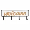 Sieninė kabykla Alexandra House Living Welcome Balta Medžio MDF 5 x 22 x 60 cm