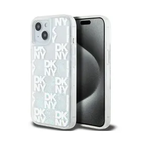 DKNY Liquid Glitter Multilogo - Case iPhone 15 / 14 / 13 (white)