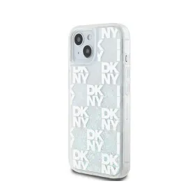 DKNY Liquid Glitter Multilogo - Case iPhone 15 / 14 / 13 (white)