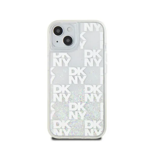 DKNY Liquid Glitter Multilogo - Case iPhone 15 / 14 / 13 (white)