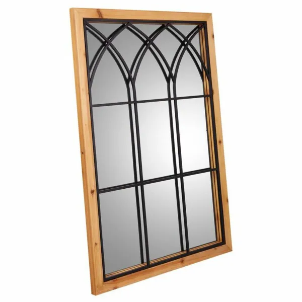 Sienas spogulis Alexandra House Living Melns 2 x 90 x 60 cm Taisnstūra
