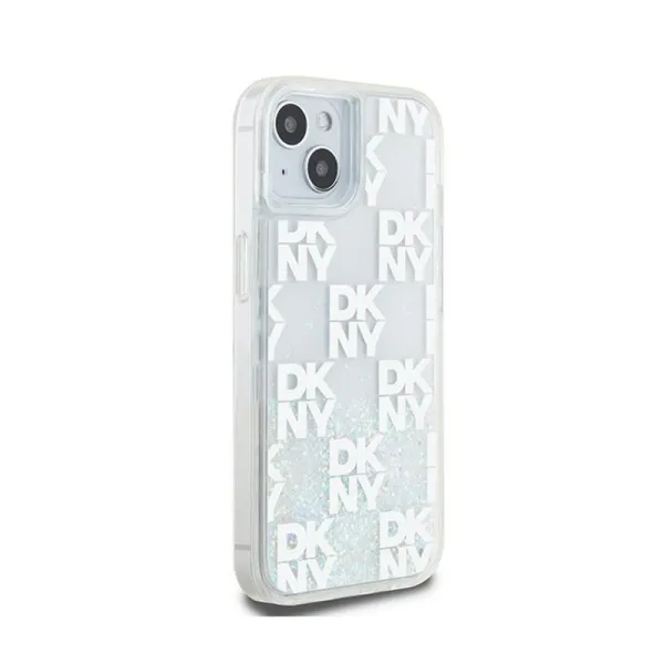DKNY Liquid Glitter Multilogo - Case iPhone 15 / 14 / 13 (white)