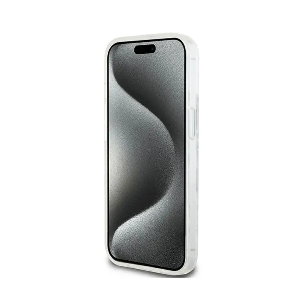 DKNY Liquid Glitter Multilogo - Case iPhone 15 / 14 / 13 (white)