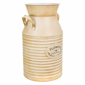 Decorative jug Alexandra House Living White Beige Metal Milk jug 22 x 39 x 25 cm