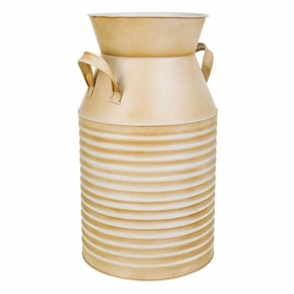 Decorative jug Alexandra House Living White Beige Metal Milk jug 22 x 39 x 25 cm