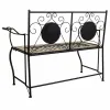 Скамья Alexandra House Living Чёрный Железо плитка 50 x 88 x 110 cm