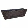 Vazonas turėklams Alexandra House Living Ruda Geležis Rotangas Plastmasinis 20 x 19 x 61 cm