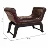 Taburetė Alexandra House Living Ruda Poliuretanas Medžio MDF 40 x 65 x 90 cm