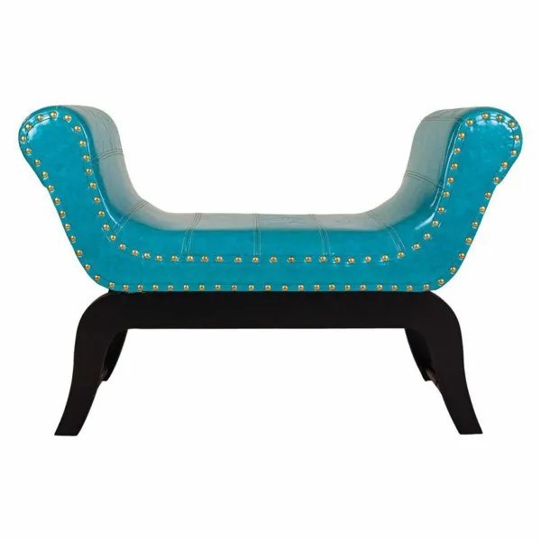Taburetė Alexandra House Living Mėlyna Poliuretanas Medžio MDF 40 x 65 x 90 cm