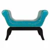 Taburetė Alexandra House Living Mėlyna Poliuretanas Medžio MDF 40 x 65 x 90 cm