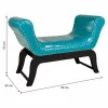 Taburetė Alexandra House Living Mėlyna Poliuretanas Medžio MDF 40 x 65 x 90 cm