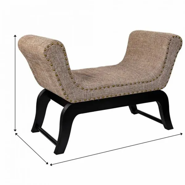 Taburetė Alexandra House Living Kreminė Poliuretanas Medžio MDF 40 x 65 x 90 cm