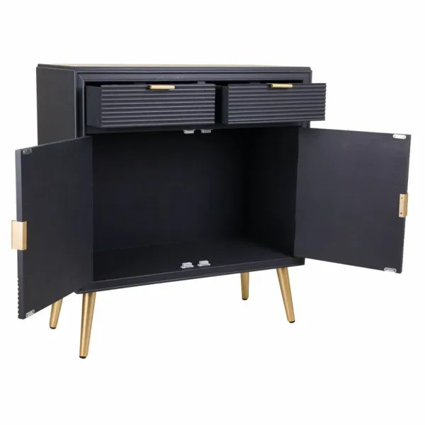 Hall Table with Drawers Alexandra House Living Grey Golden 36 x 85 x 80 cm