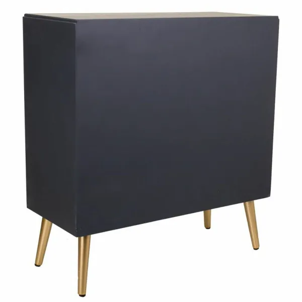 Hall Table with Drawers Alexandra House Living Grey Golden 36 x 85 x 80 cm