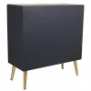 Hall Table with Drawers Alexandra House Living Grey Golden 36 x 85 x 80 cm