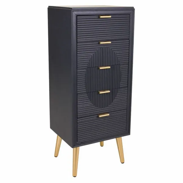 Lipasto Alexandra House Living Kullattu Tumman harmaa Puu MDF 36 x 100 x 42 cm