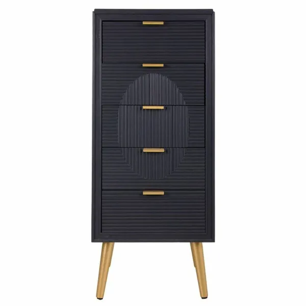 Kumode Alexandra House Living Bronza Tumši pelēks Koks MDF 36 x 100 x 42 cm