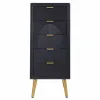 Chest of drawers Alexandra House Living Golden Dark grey MDF Wood 36 x 100 x 42 cm