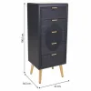 Kumode Alexandra House Living Bronza Tumši pelēks Koks MDF 36 x 100 x 42 cm