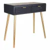 Hall Table with Drawers Alexandra House Living Grey Golden 41 x 78 x 82 cm