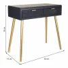 Hall Table with Drawers Alexandra House Living Grey Golden 41 x 78 x 82 cm