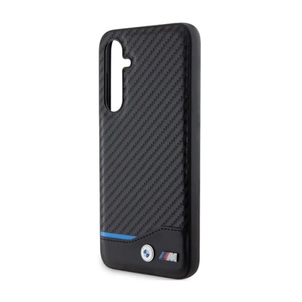 BMW Leather Carbon Blue Line - Samsung Galaxy S23 FE Case (black)
