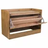 Taburete Alexandra House Living Brūns Dabisks Paulovnijas koks Koks MDF 38 x 53 x 80 cm Apavu plaukts