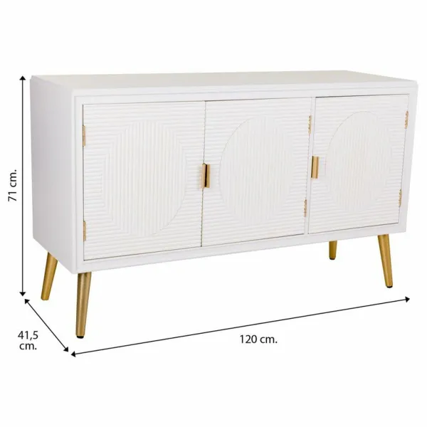 Bufete Alexandra House Living Balts Bronza Koks MDF 41 x 71 x 120 cm