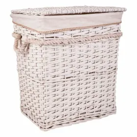 Laundry Basket Alexandra House Living White wicker Willow wood 41 x 63 x 55 cm 30 x 22 x 24 cm 3 Pieces