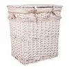 Laundry Basket Alexandra House Living White wicker Willow wood 41 x 63 x 55 cm 30 x 22 x 24 cm 3 Pieces