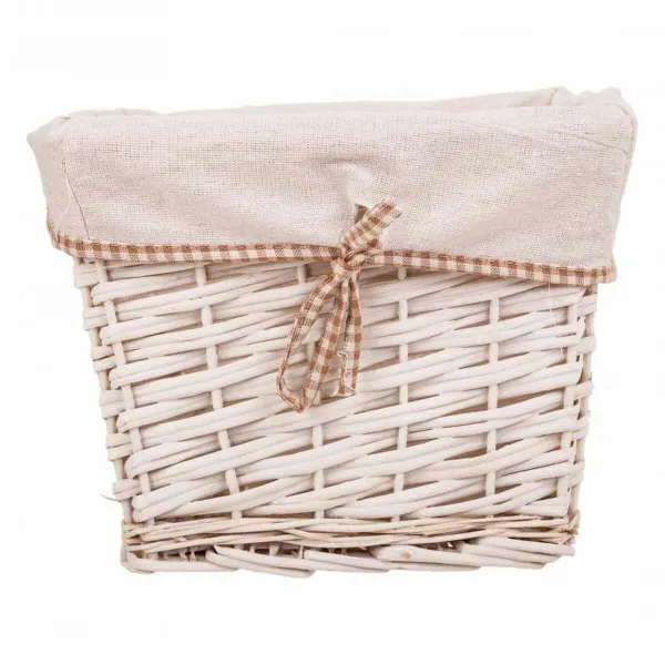 Laundry Basket Alexandra House Living White wicker Willow wood 41 x 63 x 55 cm 30 x 22 x 24 cm 3 Pieces